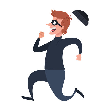 Bank Robber Escapingのイラスト素材
