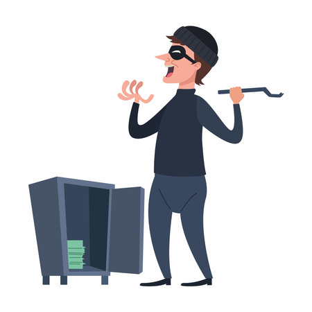 Bank Robber Carrying Lootのイラスト素材