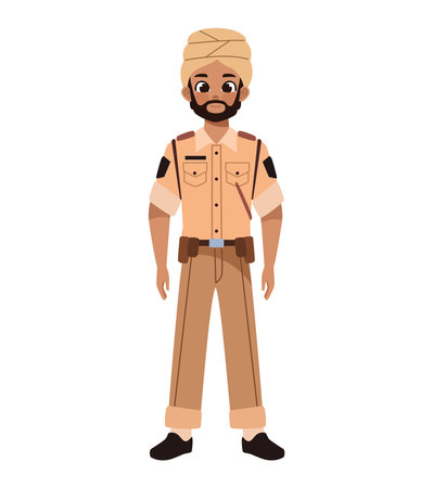 Indian Police Officerのイラスト素材