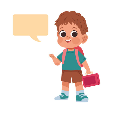Student Talking Aloneのイラスト素材