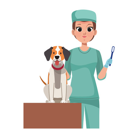 Pet Dental Surgery Veterinary Doctor Iconのイラスト素材