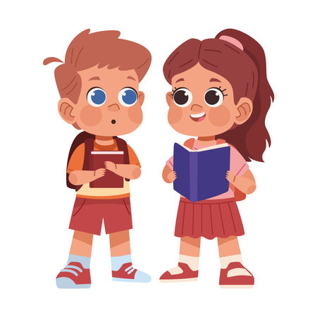 Students Talking Before Classのイラスト素材