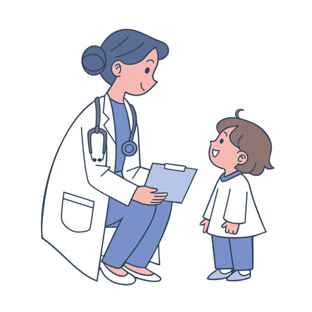 Baby Doctor Pediatric Consultation Medical Iconのイラスト素材