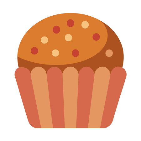 Bakery Muffin Sweet Bread Cupcake Pastry Round Topping Crustのイラスト素材
