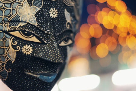 wooden batik maskの写真素材