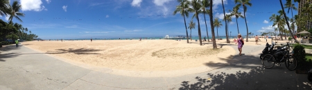 Waikiki beach in Honolulu Hawaiiの素材