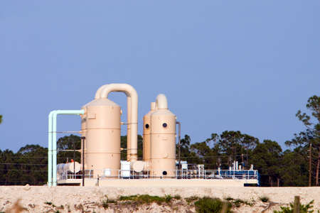 Public utility water treatment plantの写真素材