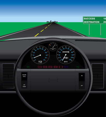 automobile dashboard illustration.のイラスト素材