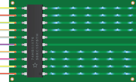 Symbolic data transfer/conversion circuit board のイラスト素材