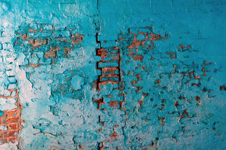 old brick wall texture background with worn off paint.