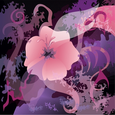 Beautiful picturesque flower background のイラスト素材