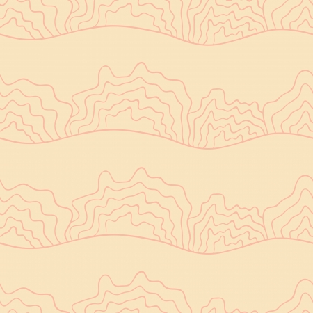 Abstract seamless pattern. Fancy doodle, resembles tie-string. Pastel creamy variantのイラスト素材