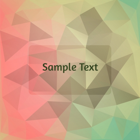 Polygon design stylized abstract background. Retro rosy, green and beige colors.のイラスト素材