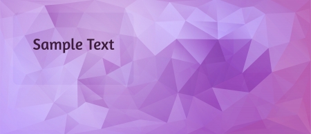 Polygon design stylized vector abstract banner. Lilac, violet and purple tints.のイラスト素材