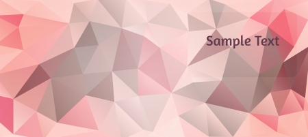 Polygon design stylized abstract banner. Rosy, grey and pink colors.のイラスト素材