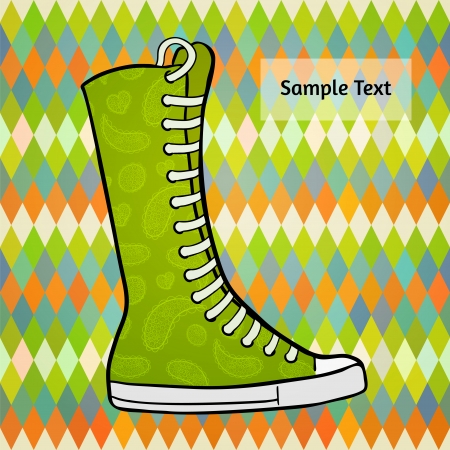 Abstract polygon flat design background with graphic patterned high gumshoes.のイラスト素材