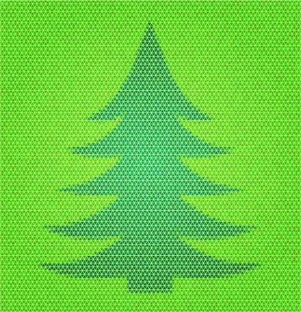 Flat design polygon style Christmas fir treeのイラスト素材