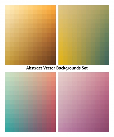 Collection of abstract vector backgrounds. Blending colors rectangles.のイラスト素材