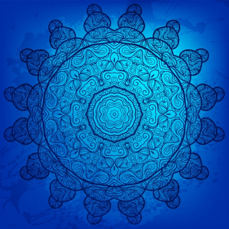 Colorful blue vector arabesque background for Your designのイラスト素材