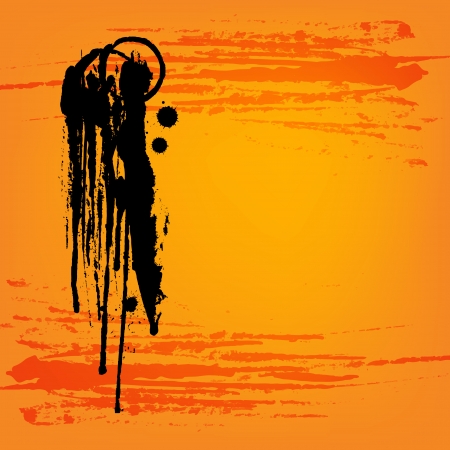 Colorful contrast vector card with artistic paint strokesのイラスト素材