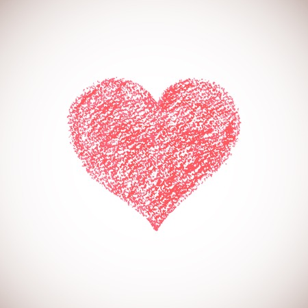 Hand drawn artistic heart. Vector pastel surfaceのイラスト素材