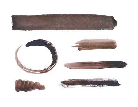 Set of vector paint strokesのイラスト素材