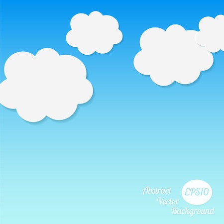 Abstract vector background. Stylized cloudsのイラスト素材