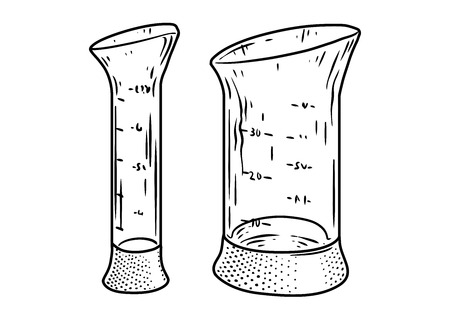 Measuring cup illustration, drawing, engraving, line artのイラスト素材
