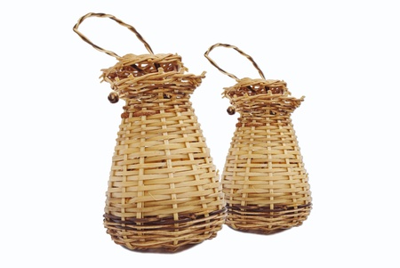 Thailand bamboo fishing trap made from bamboo woodの写真素材