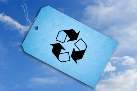 Sale Tag on Summer Skyの写真素材