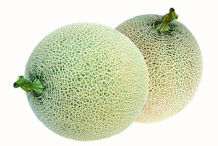 melon isolated on white backgroundの写真素材