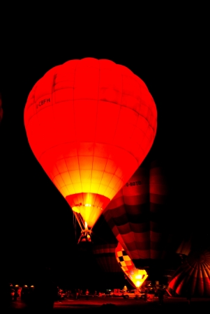 The balloon at night , Thailandのeditorial素材