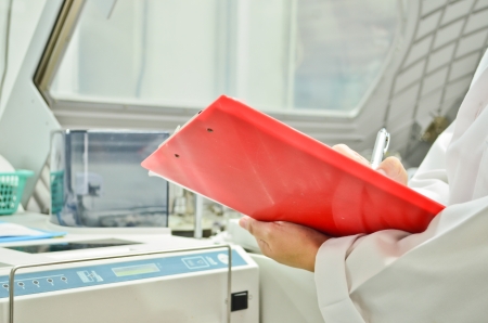 medical doctor with clipboardの写真素材