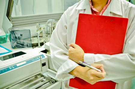 medical doctor with clipboardの写真素材