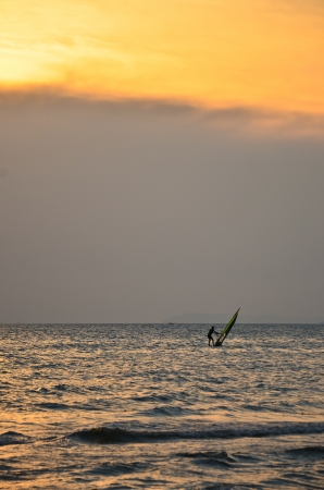 Wind Surfers On The Oceanの写真素材