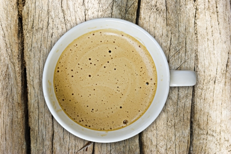 Top view of a cup of coffeeの写真素材