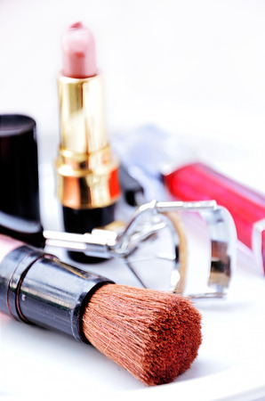 Cosmetics makeup brushの写真素材