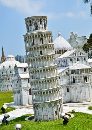 Model of the Leaning Tower of Pisaの写真素材