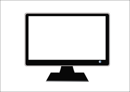Vector computer display isolated on white backgroundのイラスト素材