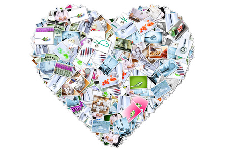 Medical Imaging Putting together a heart shapeの写真素材