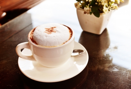 Cup of Cappuccino Coffeeの写真素材