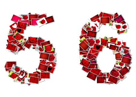 Font (love collection) Abstract photo of love concept putting together font and numbersの写真素材