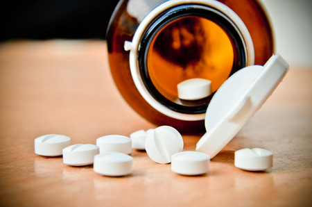 Pills and bottle.の写真素材
