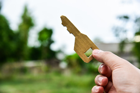 The concept of building houses on vacant land. For me and familyの写真素材