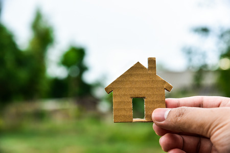 The concept of building houses on vacant land. For me and familyの写真素材