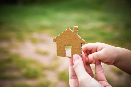 The concept of building houses on vacant land. For me and familyの写真素材