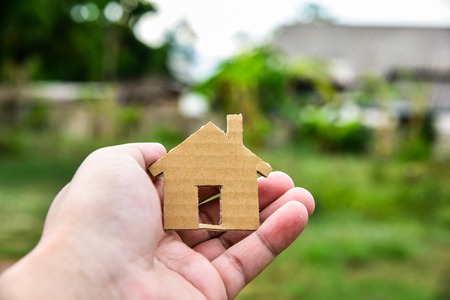 Concept of build houses on my vacant landの写真素材