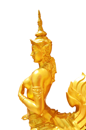 Mythical female bird with a human head , Thailandの写真素材