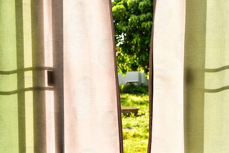 Curtains window decoration interior of roomの写真素材