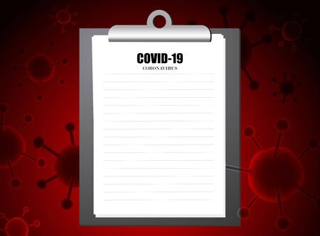 Research notes covid-19 virus  or novel coronavirus 2019-ncov. vector illustrationのイラスト素材